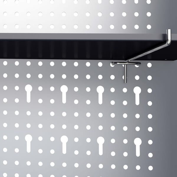 vidaXL Armoire à outils murale Style Industriel Métal Gris et noir