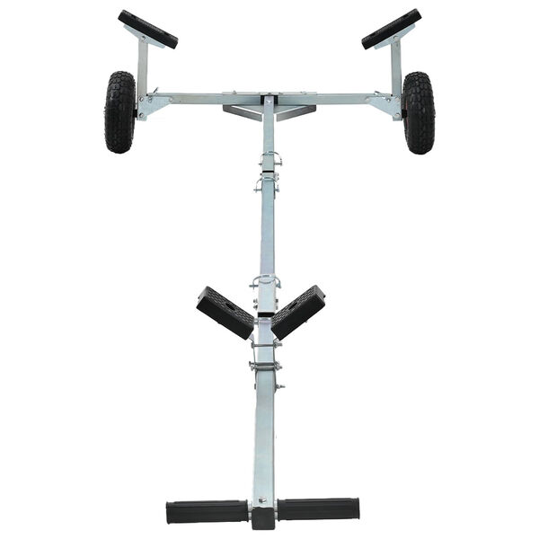 vidaXL Remorque de Bateau avec 2 Roues, Pliable et Ajustable, 160 kg Acier