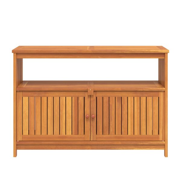 vidaXL Table console de jardin 110x35x75 cm bois massif d'acacia