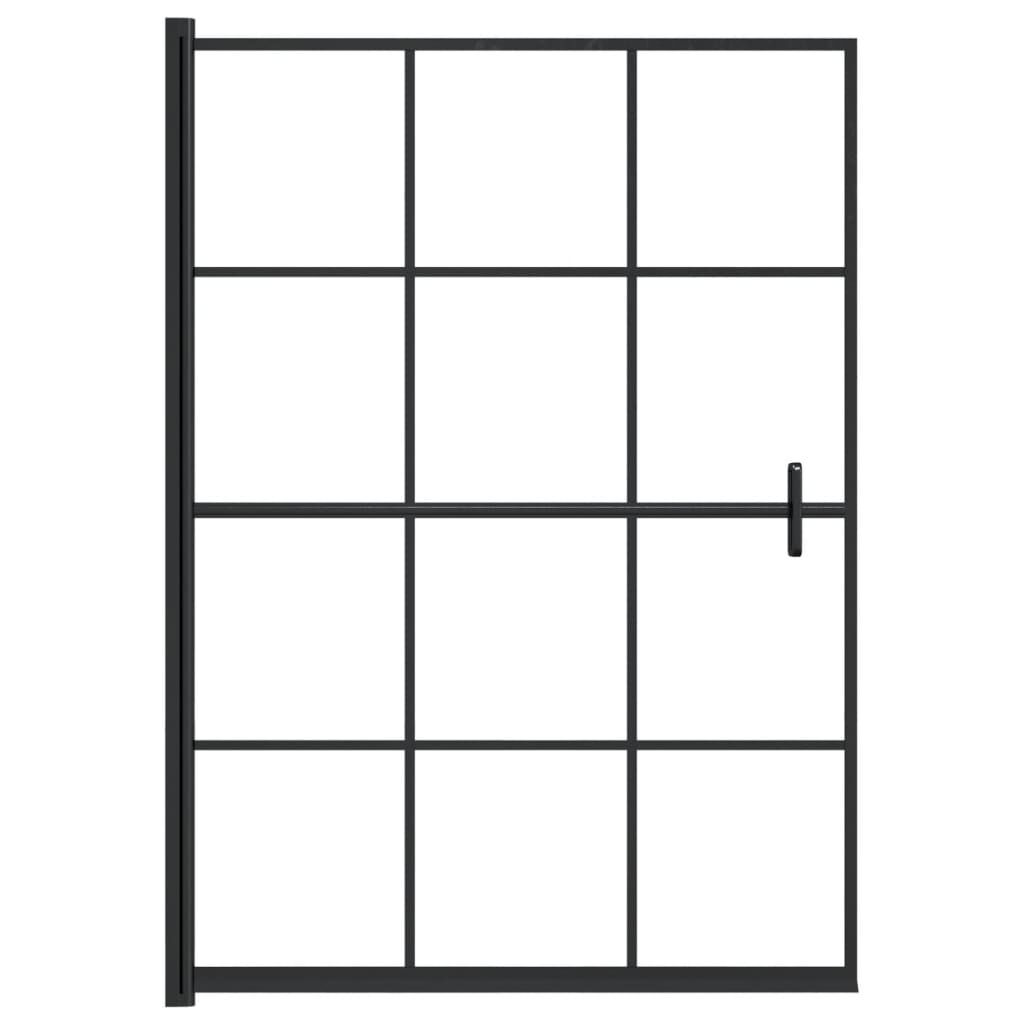 vidaXL Cabine de douche ESG 100x140 cm Noir