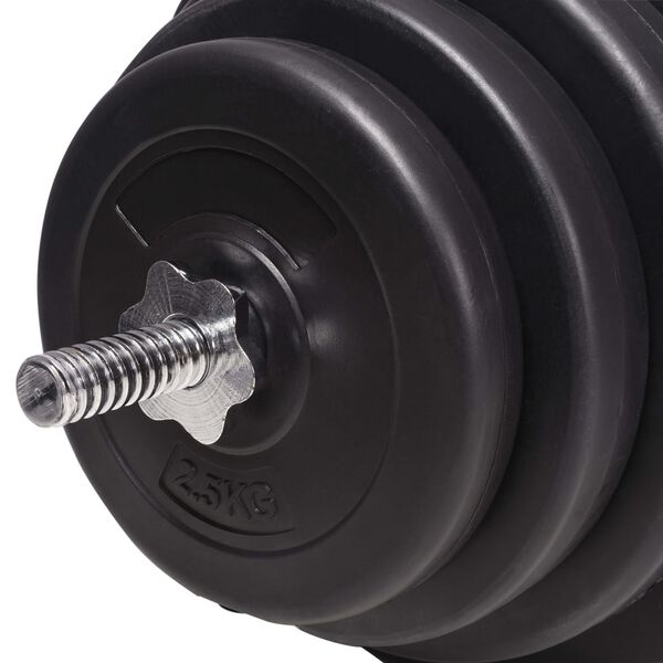 vidaXL Ensemble d'haltères et barres d'haltères 120 kg