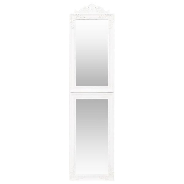 vidaXL Miroir sur pied Blanc 40x160 cm