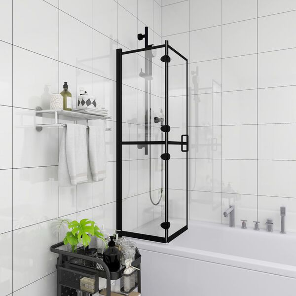 vidaXL Cabine de douche pliable ESG 80x140 cm Noir