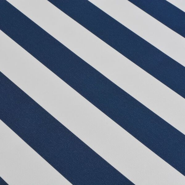 vidaXL Auvent pliable manuel 400 cm Bleu/blanc
