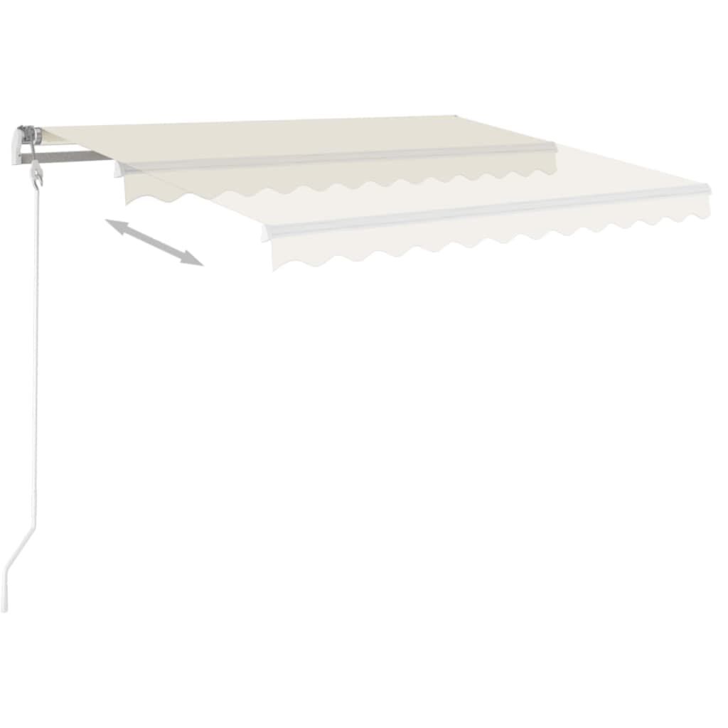vidaXL Auvent manuel rétractable 400x300 cm Crème