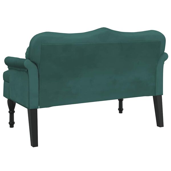 vidaXL Banc avec coussins vert foncé 120,5x65x75 cm velours