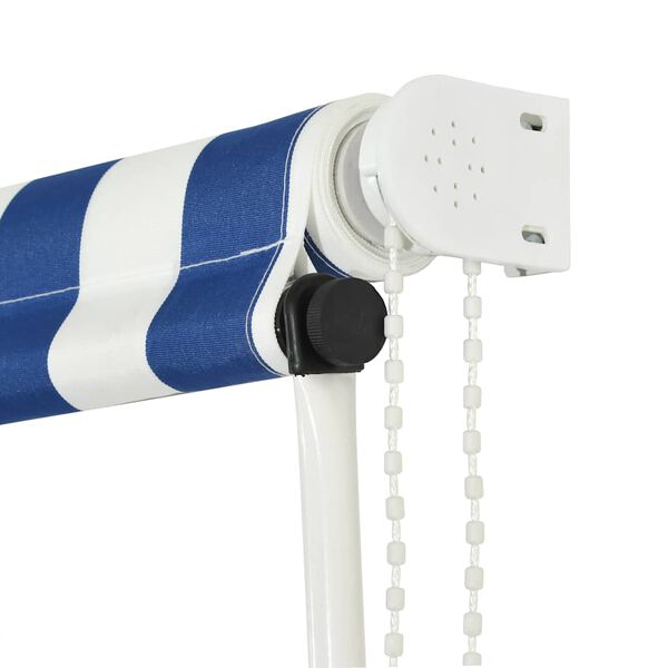 vidaXL Auvent rétractable 200x150 cm Bleu et blanc