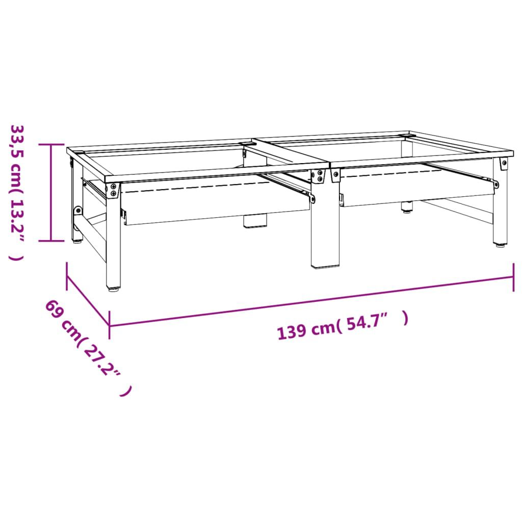 vidaXL Socle de lave-linge et sèche-linge et étagère coulissante Blanc