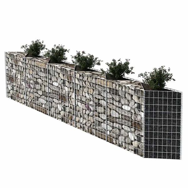 vidaXL Panier de gabion Acier galvanisé 300x30x100 cm