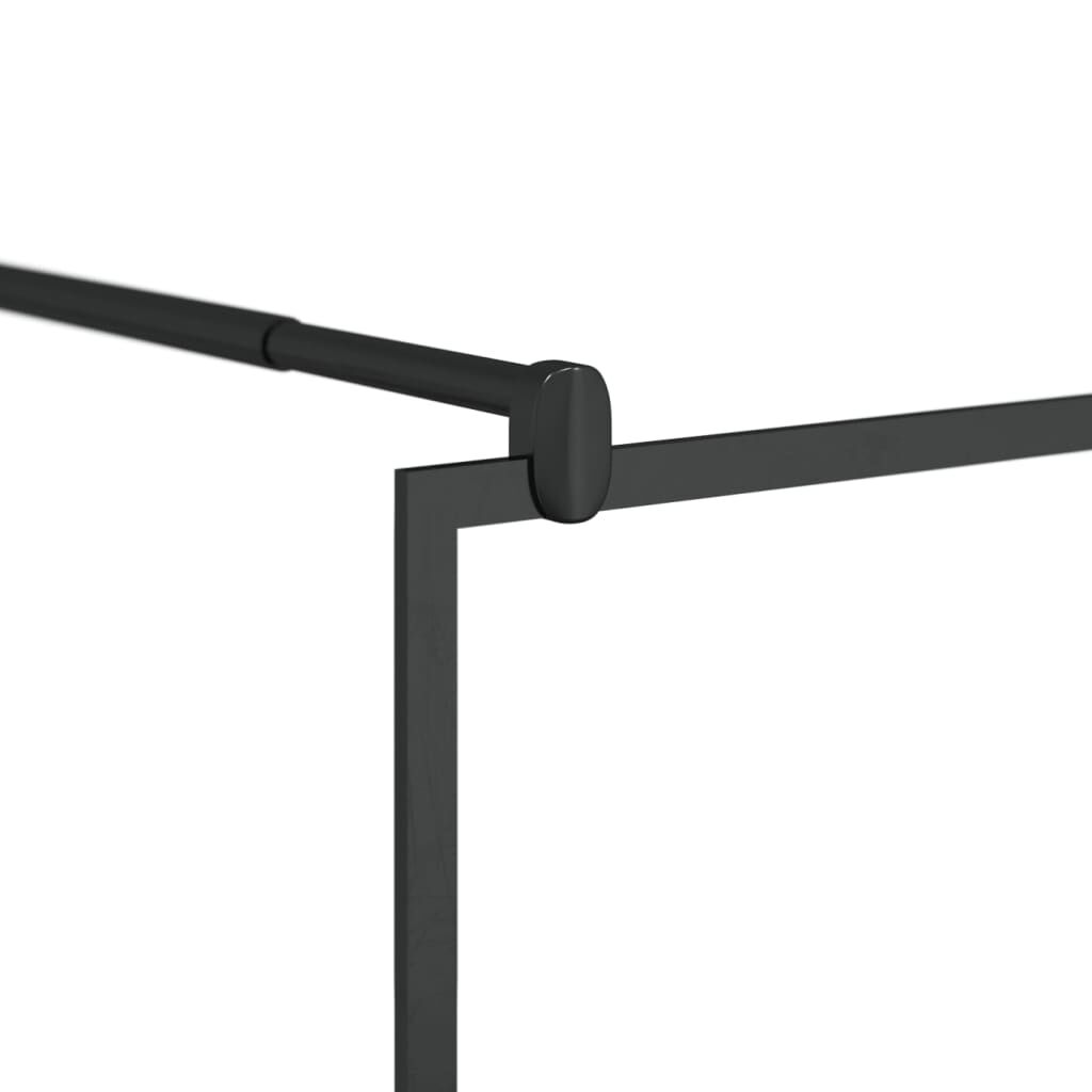 vidaXL Paroi de douche avec étagère Noir 80x195 cm Verre ESG&Aluminium