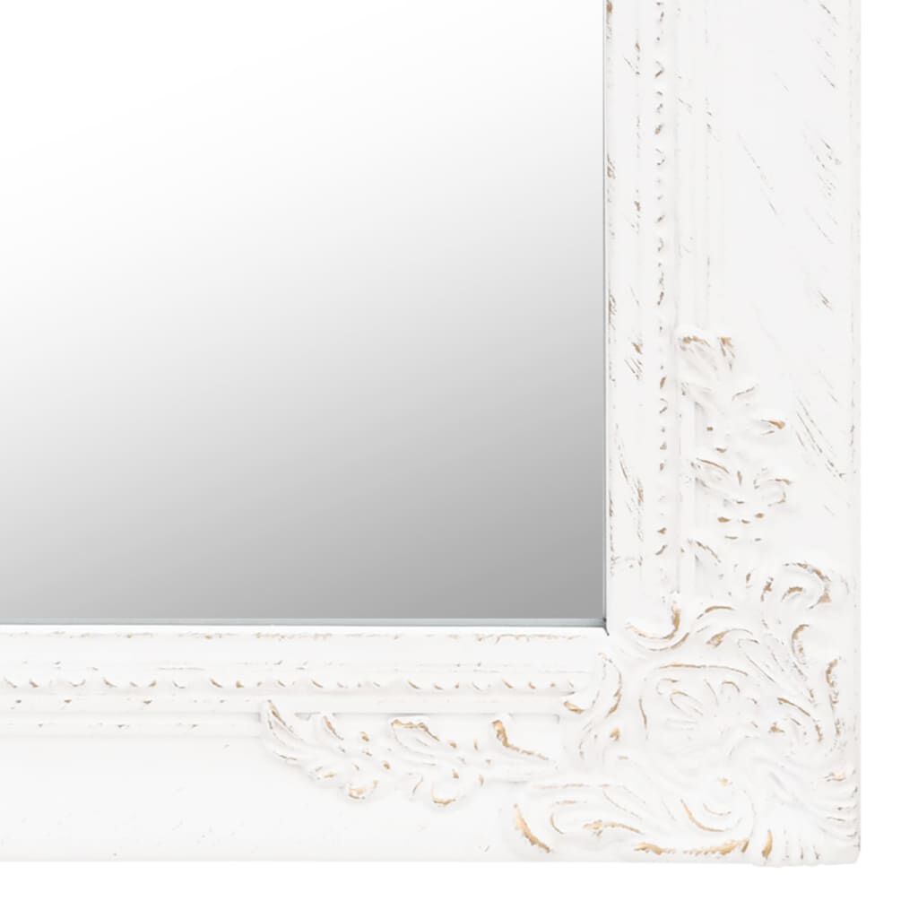 vidaXL Miroir sur pied Blanc 40x160 cm